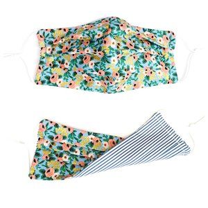 3/$30! Reversible Blue and Pink Floral Face Mask